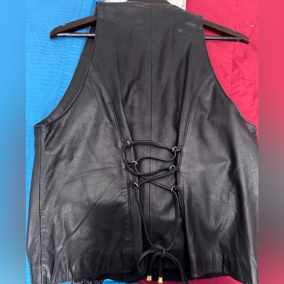 π€ Vintage 80βs DANIER Black Leather Vest for Women - Size Medium π€ - Picture 7 of 15